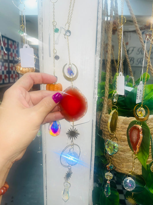 Red agate suncatcher